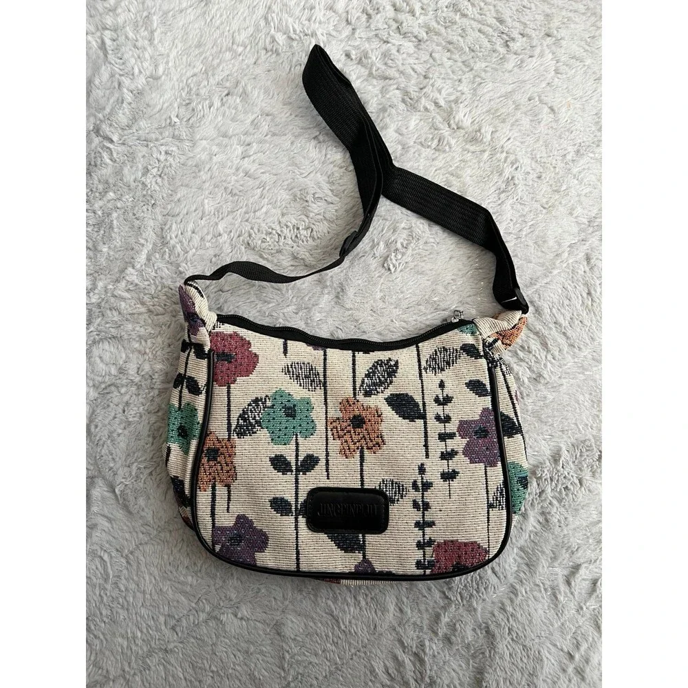 Chic Floral Tote Bag / Crossbody for Women Casual & Artistic, Adjustable Strap